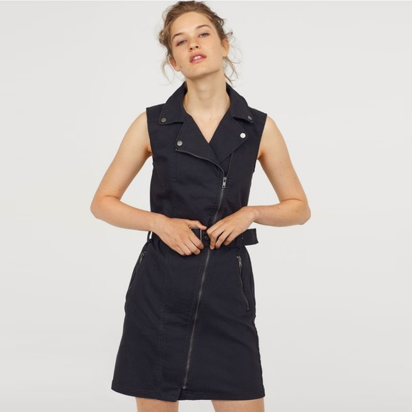 H&M Dresses & Skirts - NWT H&M Twill Moto Biker Dress 2